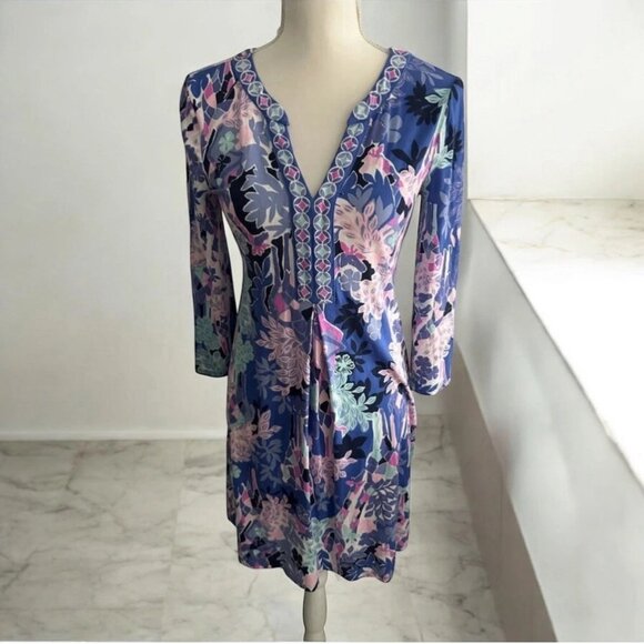 LILLY PULITZER Melli Iris Printed Dress Size XS - Picture 1 of 7
